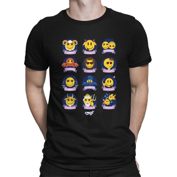 Zodiac Emoji Icons - Astrology Horoscope Graphic Men's T-shirt