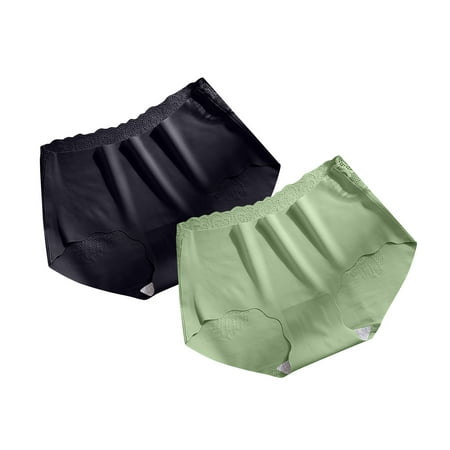 2PC Women Seamless Hipster Panties Soft Breathable Underwear No Show Bikini Briefs Comfortable Full Coverage Panty