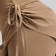 thumbnail image 4 of Pincandy Women's High Waist Flare Yoga Pants - Ruched Detail, 2-in-1 Skirt Design, Tummy Control, Perfect for Workout & Casual Wear, 4 of 7