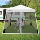 thumbnail image 5 of Costway 3x3m Carpa Plegable Instantáneo de Exterior Tienda de Patas Inclinadas con Paredes Laterales Altura Regulable para Patio Playa, 5 of 10