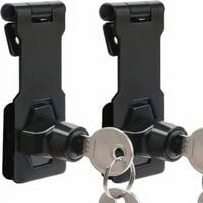Hasp Lock, Door Latch Lock Buckle 2 3 Inch 2 in 1 Lock Buckle and Padlock with Padlock and Key for Punch Free Doors/Cabinets