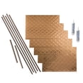 thumbnail image 1 of FASÄDE Quilted Decorative Vinyl Backsplash 15 sq ft Kit in Polished Copper, 1 of 6