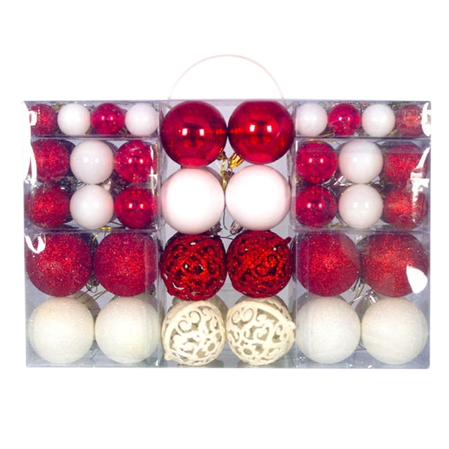100pcs Christmas Ball Set with Matte Skeleton Design for Tree Decorations Shatterproof Ornaments for Holiday Party and Festive Displays