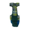 thumbnail image 6 of Barkertime Gray Plaid Neon Stripes on Green Escape-Proof Premium Waterproof Dog Diaper Overall - Made in USA, 6 of 8