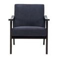 thumbnail image 3 of GARITIN Accent Chair, Mid Century Modern Armchair with Solid Wood Armrest, 3 of 8