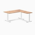 thumbnail image 6 of Desky Zero Softwood L-Shape Office Desk - American Rustic Pine / 72 X 30 X 70 X 24 Inches / Matte Black, 6 of 7