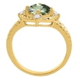 thumbnail image 4 of Mauli Jewels Rings for Women 1.87 Carat Green Amethyst and Diamond Ring 4-Prong 10K Yellow Gold, 4 of 6