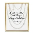 thumbnail image 4 of Stupell Industries Classy and Fabulous Fashion Quote with Pearls Metallic Gold Framed Floating Canvas Wall Art, 16x20, by Amanda Greenwood, 4 of 5