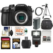 Bundle Lumix DMC-GH4 4K Micro Four Thirds Digital Camera Body with 64GB Card