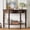 Espresso, variant on The Sanctuary Trexm Farmhouse Half Moon Console Table with Drawer & Shelf - Rustic Accent Table, Assembly Required, For Living Room Entryway Foyer