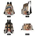 thumbnail image 4 of FORMRS Mini Backpack Purse for Women Quilted Travel Daypack Casual Shoulder Bag, Yellow Dog Artist, 4 of 7