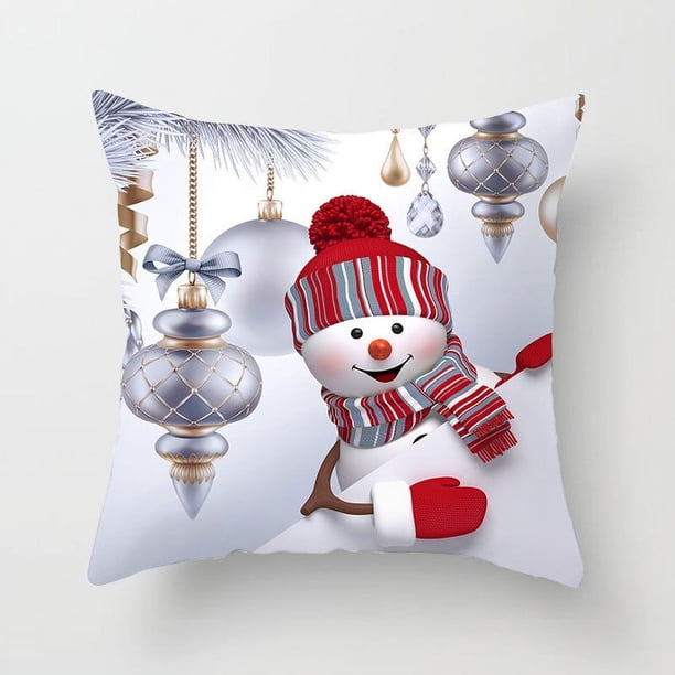 Fiudx Ofertas Flash Del Día Solo En Línea Fundas De Almohada De Feliz Navidad, Funda De Cojín Súper Para Sofá, Decoración Del Hogar