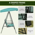 thumbnail image 5 of Outsunny 2-Person Patio Swings with Canopy, Outdoor Canopy Swing with Adjustable Shade, Breathable Mesh Seats and Steel Frame for Garden, Poolside, Backyard, Blue, 5 of 9