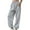 Z01 Grey, variant on QWIED Pants For Women Bottom Sweat Joggers Workout High Waisted Yoga Lounge With Pockets Trousers