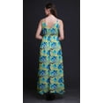 thumbnail image 2 of Bimba Floral Ladies Long Floral PrintÂ&nbsp;Dress Spaghetti Strap V Neck Maxi Beach Wear-Large, 2 of 4