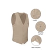 thumbnail image 3 of Conjunto de pantalones tipo chaleco color champán Suit Wehilion para hombre, corte ajustado, 3 of 4