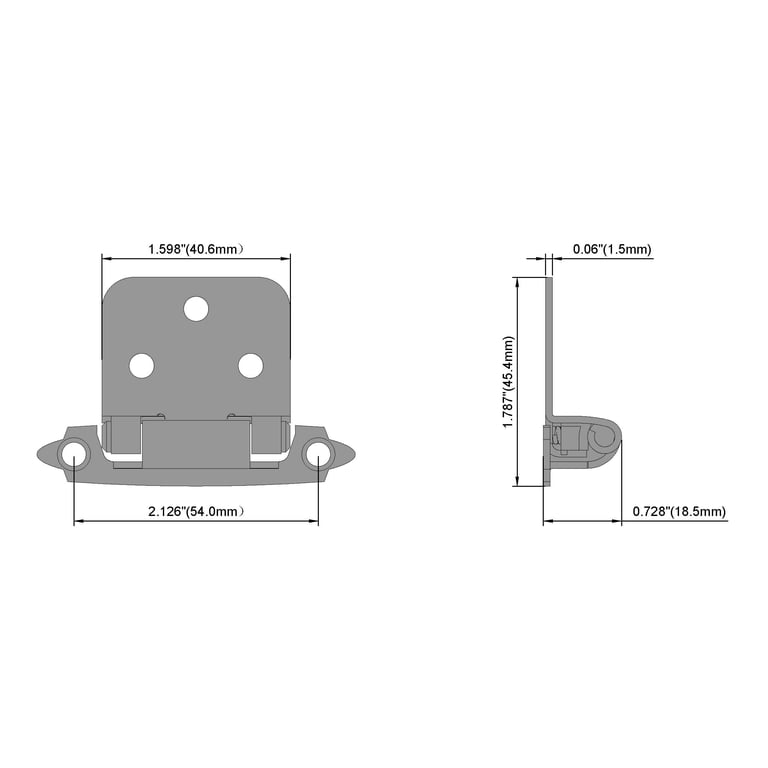 Hyper Tough Cabinet Hinge, Satin Nickel, 2 Pack photo 5
