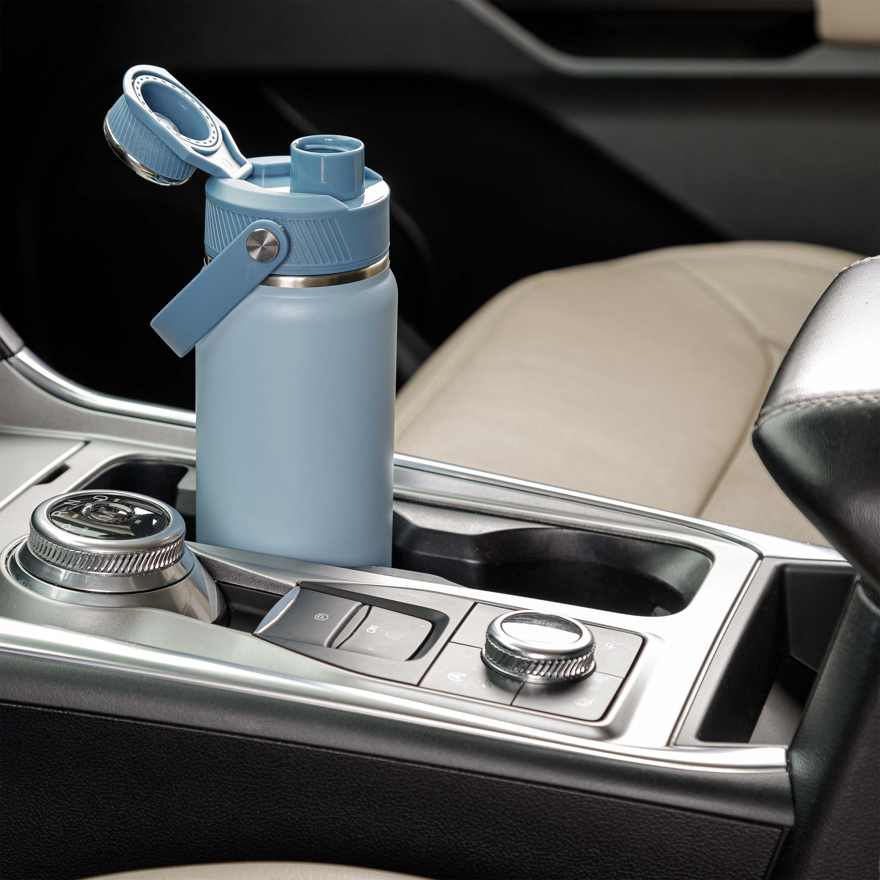 Ozark Trail 24 oz Stainless Steel Insulated Chug Water Bottle, Light Blue
