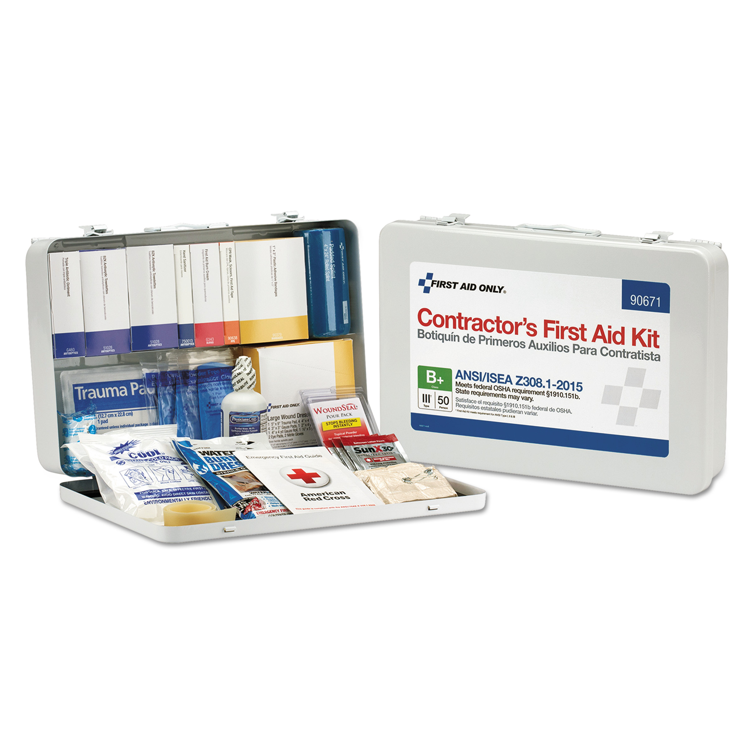 First Aid Only Contractor ANSI Class B First Aid Kit for 50 People, 254