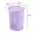 thumbnail image 2 of Sterilite Ultra™ Large Wheeled Hamper, Plastic Laundry Hamper with Wheels for Easy Transport, Lilac, 3 Pack, 2 of 9