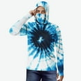 thumbnail image 2 of Hoodies for Men Sun-Protective Casual Tops Pullover Hoodie Face Mask Tie-dye Sweatshirts 3XL, 2 of 5