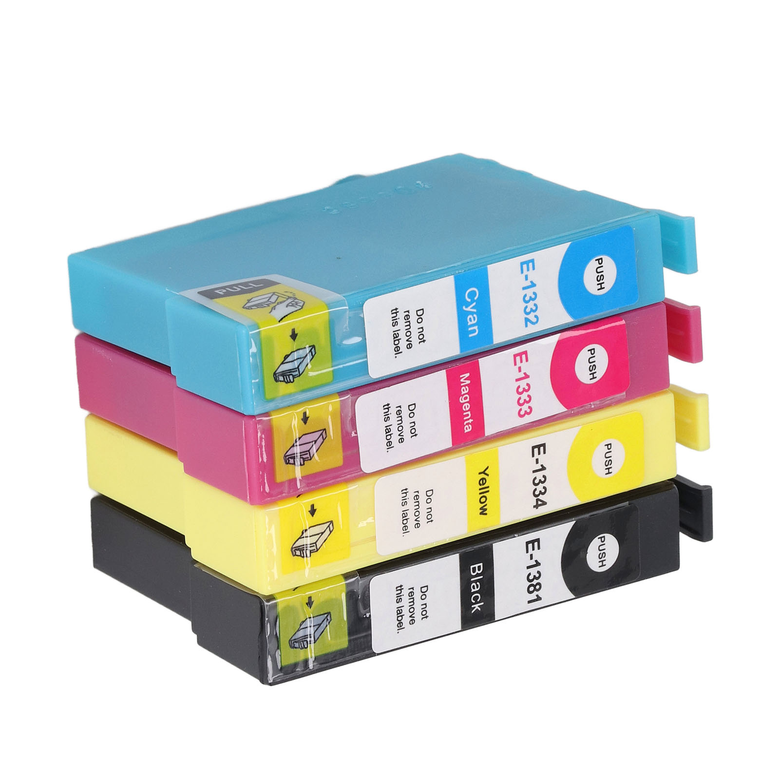 4 Pcs Ink Cartridge Black Cyan Magenta Yellow Smoothly Accurate Clear ...