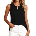 thumbnail image 7 of CHGBMOK Womens Tank Top Button V Neck Sleeveless Solid Summer Top Trendy Comfry Loose Casual Tank, 7 of 7