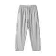 thumbnail image 5 of Sweatpants for Men Cotton with Pockets Lightweight Joggers Casual Loose Fit Soft Fleece Pants for Everyday , #02 Light Gray L, 5 of 5
