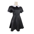 thumbnail image 2 of Vestido Negro Niña Clásico Vestido Largo Negro Manga Corta para Niña (S) Ehuebsd libre de BPA, 2 of 8
