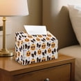 thumbnail image 2 of Bulopur Halloween Pumpkin Tissue Box Cover PU Leather Decorative Tissue Holder for Bathroom Counter Bedroom Office Desk Spooky Seasonal Decor, 2 of 7