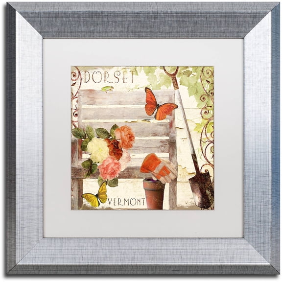 Trademark Fine Art "Vermont Summer IV" Canvas Art by Color Bakery White Matte, Silver Frame