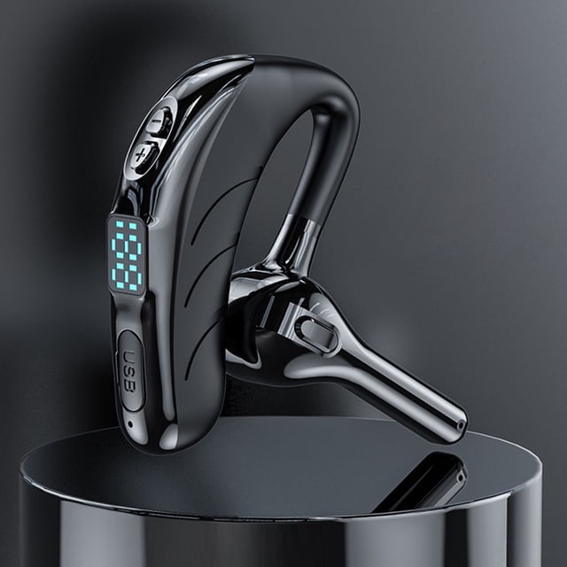 Bluetooth 5.2 Ear Hook Headset with LED Power Display, 25H Playtime, IPX5 Waterproof, ENC Dual Mic, Ergonomic Design for Sports/Driving