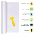 thumbnail image 3 of Rollo de vinilo HTVRONT blanco permanente de 3,66 m x 12,19 cm para Cutte, 3 of 9