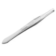 thumbnail image 3 of Stainless Steel Curved Flat Tip Eyebrow Tweezers Trimmer Makeup Tool Silver Tone, 3 of 3
