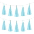 thumbnail image 1 of 30 Pcs Guirnalda de Flecos Azul Claro con Cuerda para Decoración de Boda y Fiesta de Cumpleaños, 1 of 7