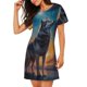 thumbnail image 2 of Disketp Moonlit Night Sky Wolf para Camisón Corto de Manga Corta para Mujeres, Camisón Cómodo con Escote Redondo, Bonito y Confortable, 2 of 6