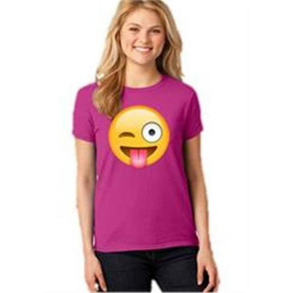 Encore Select  Wink Face Emoji T-Shirt - Extra Large