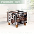 thumbnail image 5 of TSOVTHRID Aztec Tribal Cow Pattern Square Ottoman Cover Washable Breathable Folding Storage Stool Furniture Protector Soft Stretch Square Slipcover with Elastic Bottom, 5 of 7
