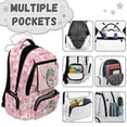 thumbnail image 6 of Uorisanigo Fish Camo Pink Kids Backpack for Girls Elementary School Travel, Breathable Large Capacity Bookbag with Side Water Bottle Pocket, Lightweight for Camping, 6 of 7