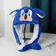 thumbnail image 4 of Nuevo gorro de peluche de Sonic Hedgehog de Anime, gorro de salto de prensa, orejas de conejo luminosas coloridas y divertidas de Kawaii, juguete de gran valor, regalo para damas, 4 of 5