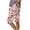 Khaki, variant on Women's Floral Printed Bermuda Shorts - Loose Fit Side Slit with Pockets Casual Summer Shorts