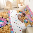 thumbnail image 4 of Erosebridal Volleyball Sport Bedding Comforter Set for Kids Boys Girls, Ice Cream Drip Waffle Full Bedding Set, Colorful Polka Dots Reversible, 7 Pieces, 4 of 6