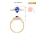 thumbnail image 4 of Angara Natural 1.25 Ct. Tanzanite with Diamond Classic Ring in 14K Yellow Gold for Women (Ring Size: 3.5), 4 of 9