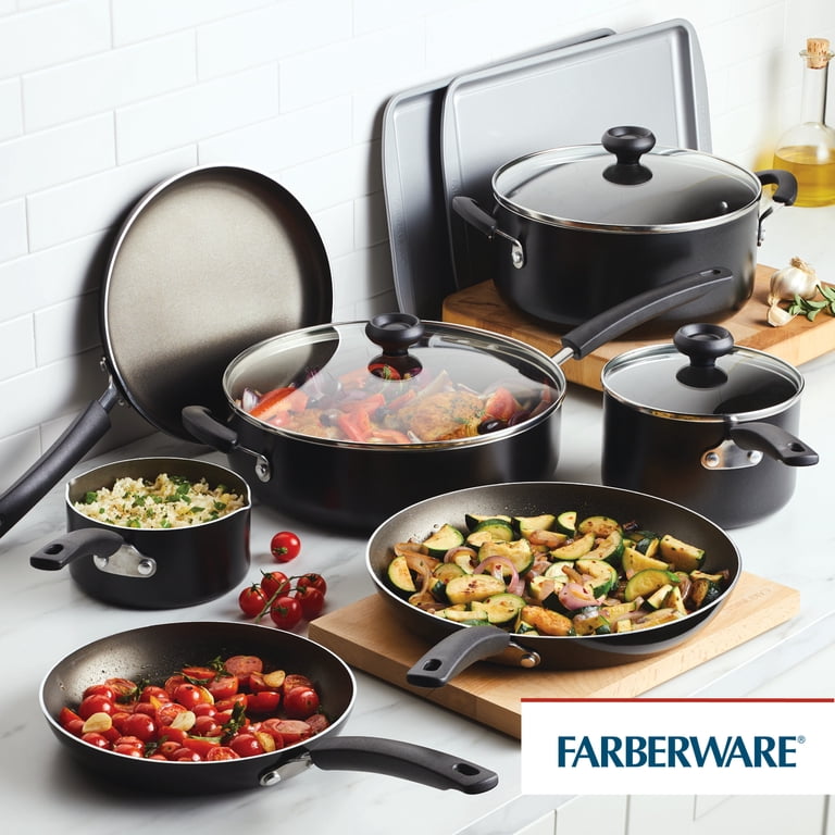 Free Shipping! Farberware Nonstick Aluminum 22-Piece Cookware Set
