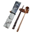 thumbnail image 2 of DOPI Japanese Vintage Wooden Chopsticks Spoon Tableware 2pcs Set New Gift + As picture, 2 of 3