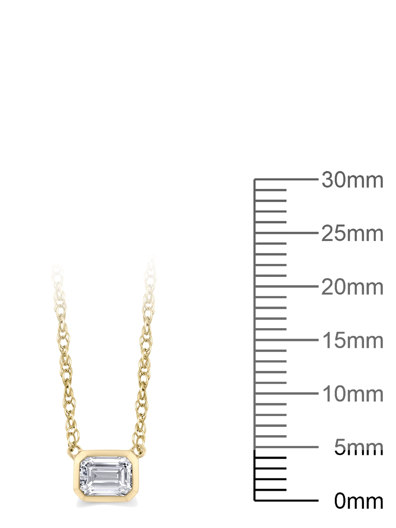 Brilliance Fine Jewelry 1/2 Carat Lab Grown Diamond Women Solitaire Pendant 14KT Gold Plated Silver