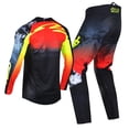 thumbnail image 3 of Willbros Men's Motocross Jersey Pants Combo MX Set Offroad Dirt Bike Downhill Enduro Race Women Adult Black Yellow Red (Jersey XXL Pants 38), 3 of 10