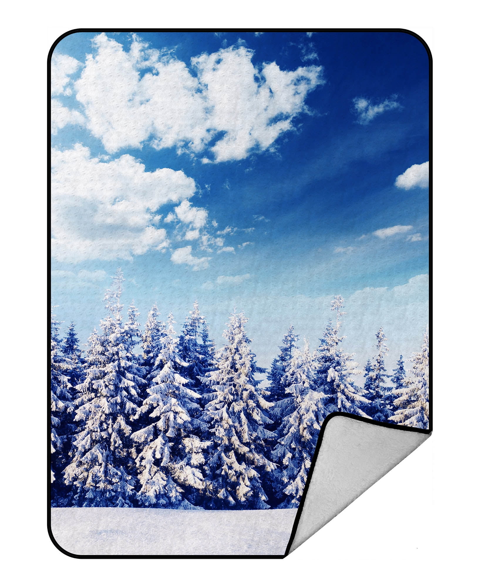 YKCG Beautiful Winter Landscape with Snow Covered Trees Christmas