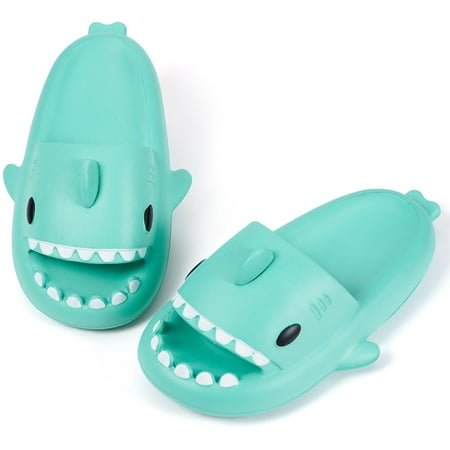 

Bathroom Sandals Cute Shark Slippers for Women Men Shower Slides Casual Beach Shoes Anti-Slip Novelty Open Toe Lightweight Sole Sandals