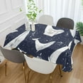 thumbnail image 5 of GZHJMY Cute Whale Square Tablecloth, Waterproof Stain Wrinkle Resistant Washable Polyester Table Cover for Picnic Dinner Holiday Kitchen Party Decor, 54 x 54 in Home Decor, 5 of 7